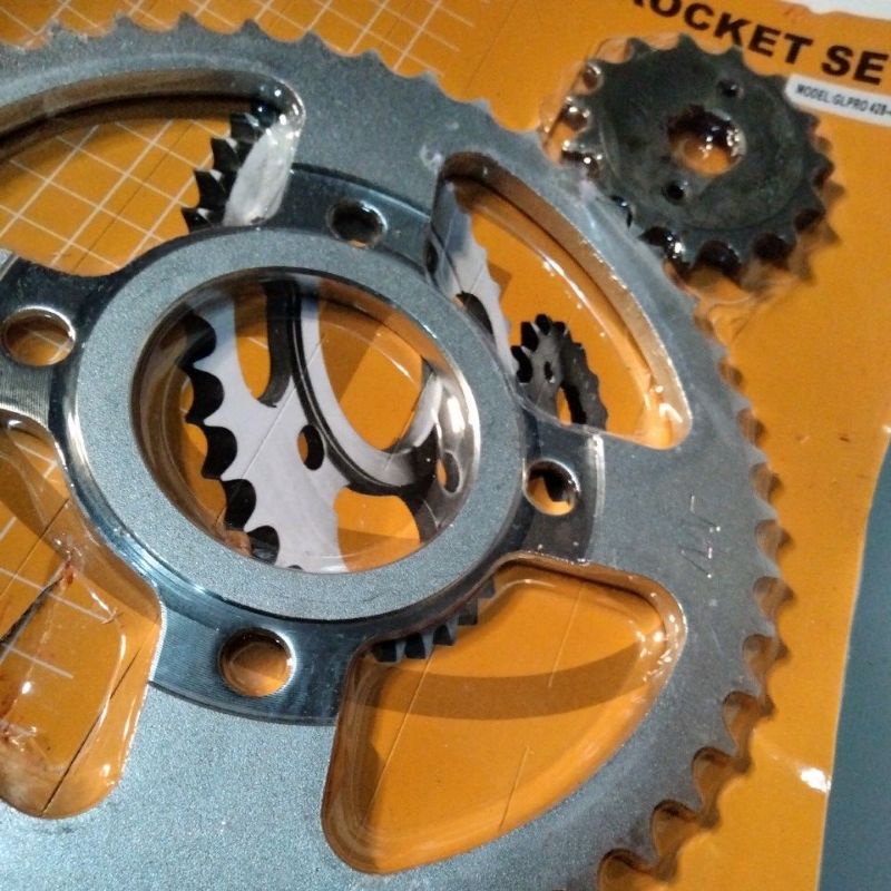 GEAR GIR SET PAKET DEPAN+BELAKANG GL PRO GLPRO SPROCKET GIRSET-5