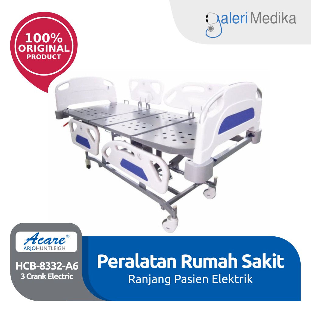 Acare Hospital Bed Electric 3 Crank Ranjang Pasien HCB-8332-A6 - Ranjang Rumah Sakit / Bed Pasien