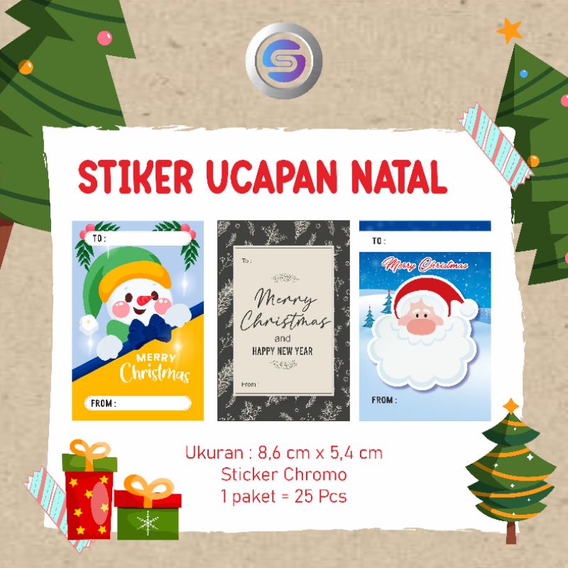 

stiker natal murah bagus