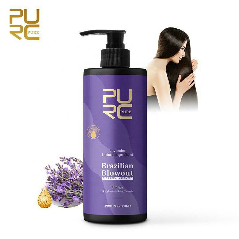 PURC PURE Keratin Lavender Treatment Smoothing Rambut Brazilian 0% 5% 8% 12% pure yaxshi PURC KERATI