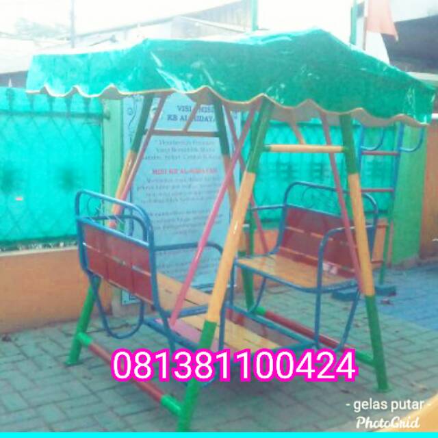 Ayunan bangku 80 bisa untuk dewasa ayunan taman pakai tenda mainan anak free ongkir jkt dn bekasi