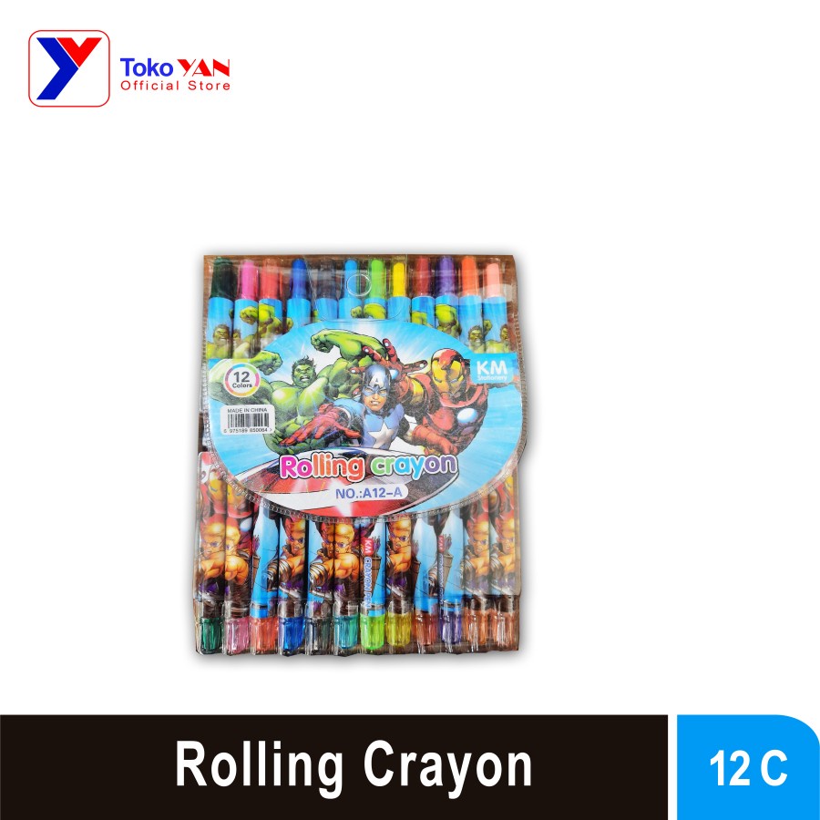 

Krayon Putar 12 Warna Rolling Crayon - Mewarnai Buku Murah NO : A12-A
