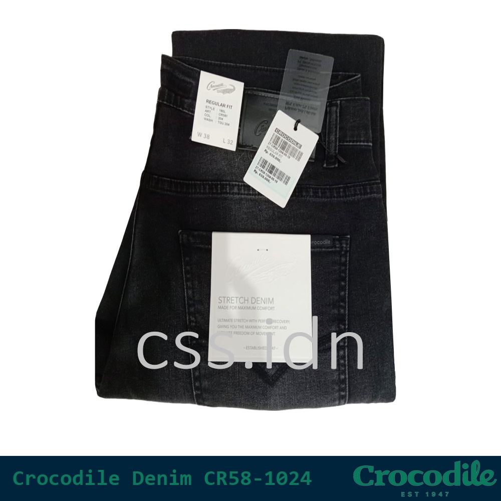 Celana Panjang Jeans/ Denim Stretch Pria Crocodile CR58-1204