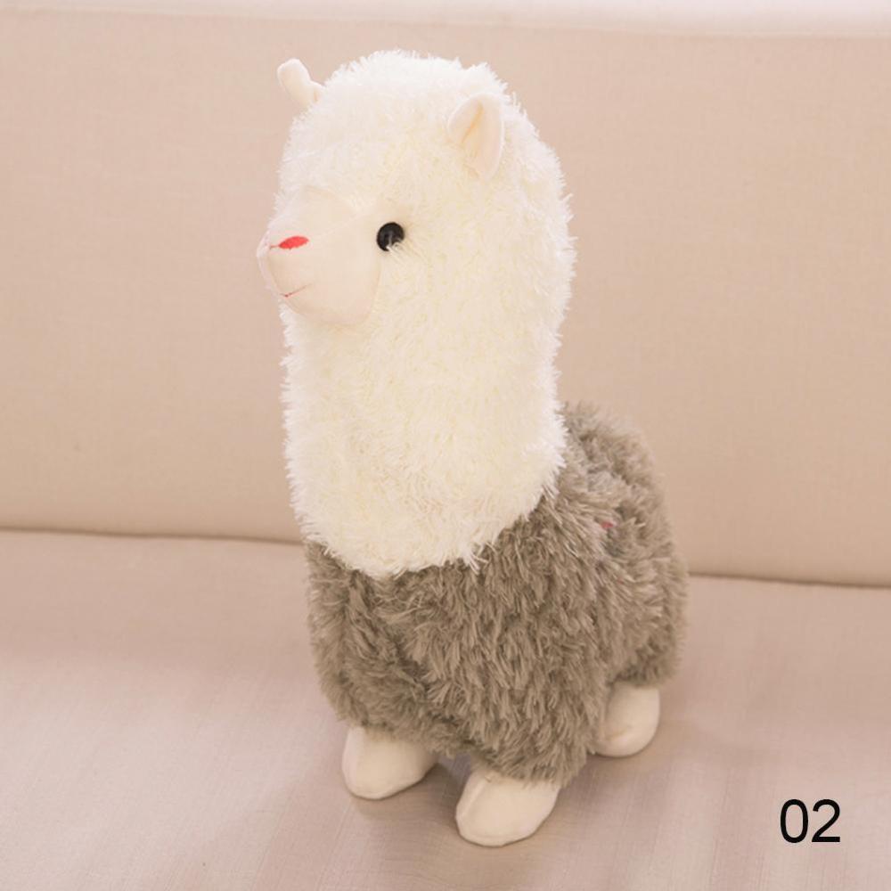 Timekey Mainan Boneka Stuffed Plush Alpaca Llama Warna Pelangi Untuk Hadiah Ulang Tahun Anak C2T7