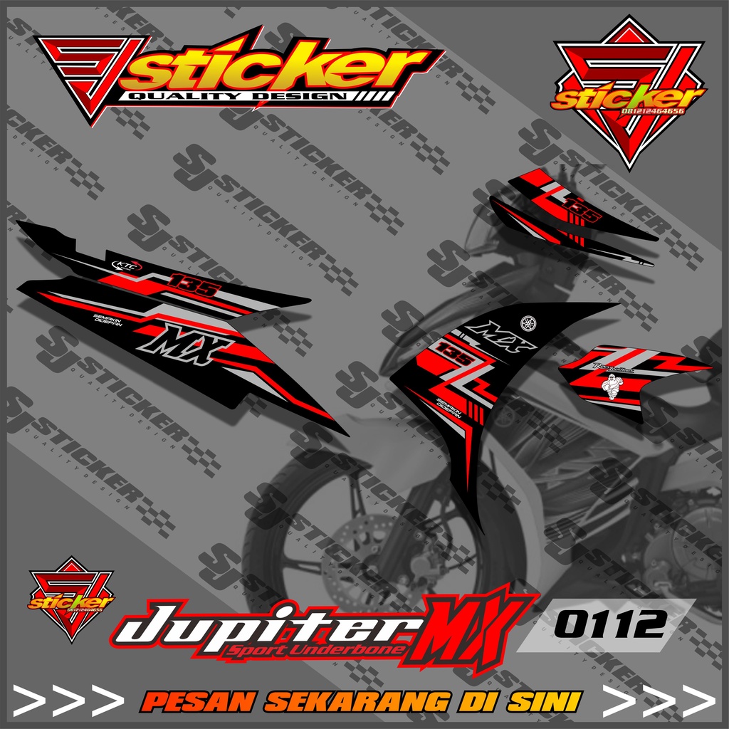 0112 (Cod) Striping Yamaha Jupiter MX New 135 - Striping Variasi Jupiter MX New 135 Semi Full