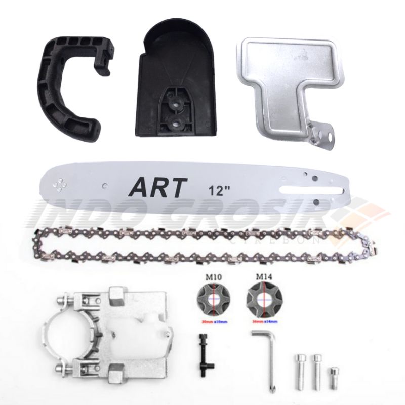 ART Adaptor Chain Saw 11,5 Inch Dudukan Mesin Gerinda Listrik Tangan 4 Inch Stand Chainsaw 11,5&quot; Gergaji Kayu