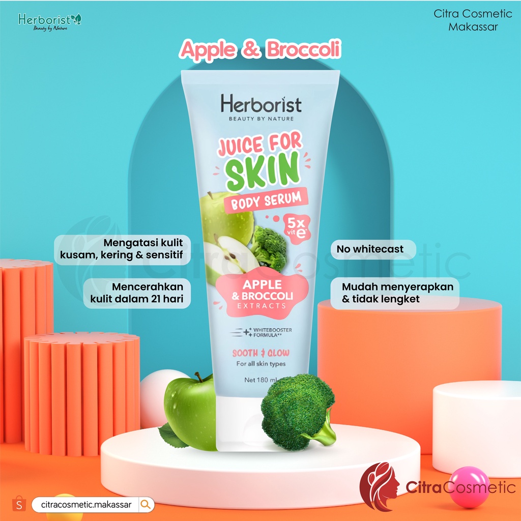 Herborist Juice For Skin Body Serum Sereis 180ml | Raspberry &amp; Tomato | Orange &amp; Carrot | Apple &amp; Broccoli