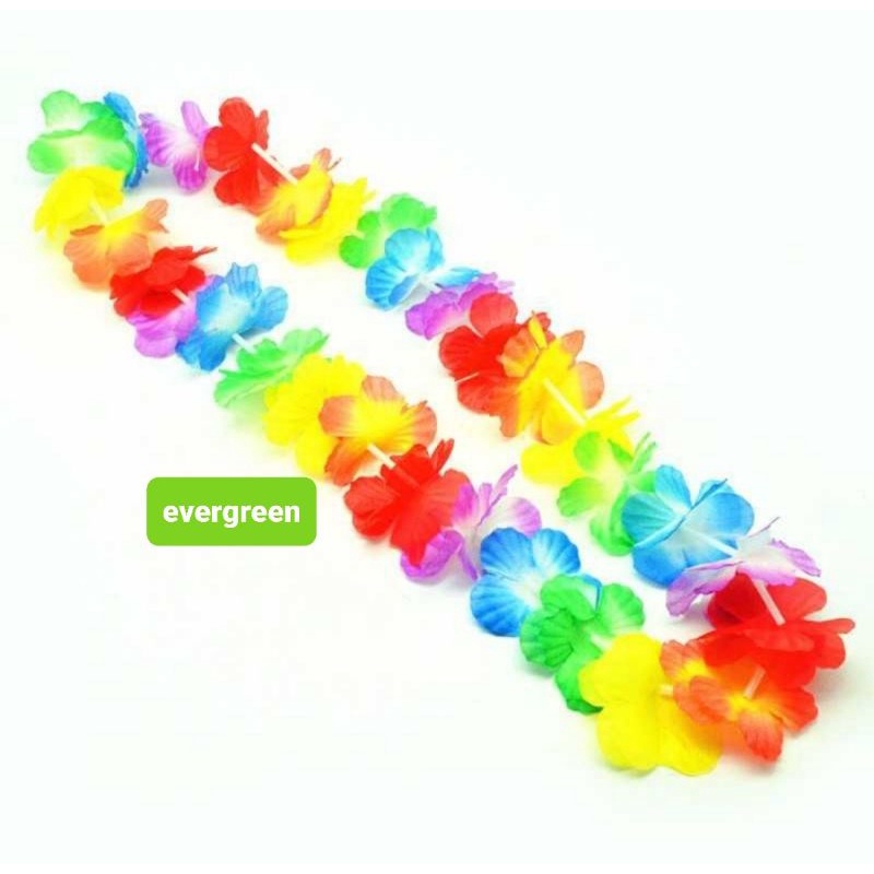 Kalung Bunga Hawai Lei Garland Aksesoris pesta Hawai Bunga Penyambutan | Kalung selamat datang | Bun