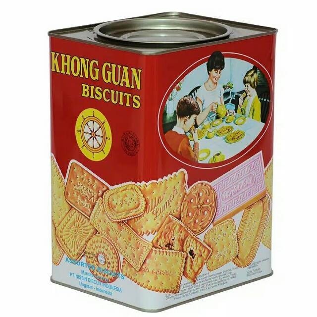 

✨COD✨ Khong Guan Assorted Red Segi / Khong Guan Kaleng Besar 1600 gram - Toko Cabang