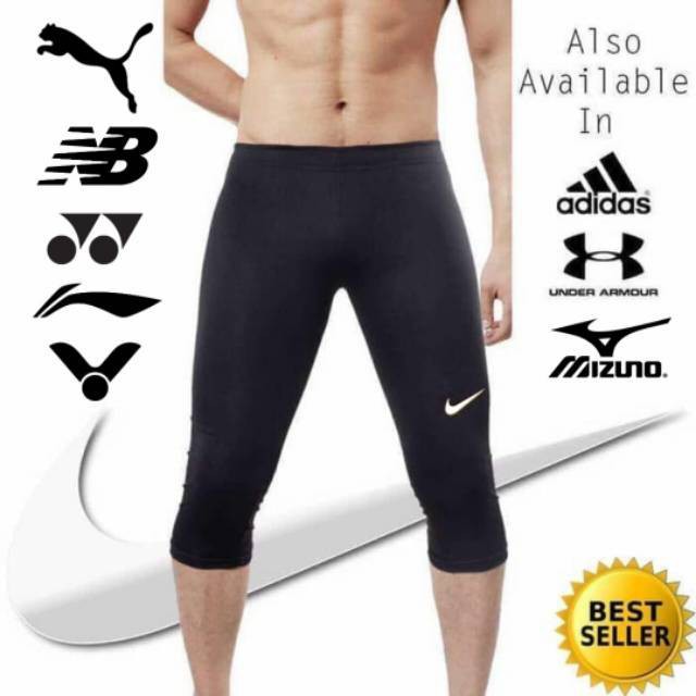 Legging 68cm celana baselayer 3 4 celana ketat panjang Legging 68cm celana baselayer 3 4 celana ketat panjang