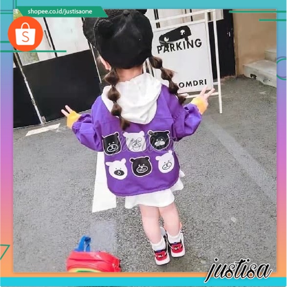 Promo !! Jacket anak cewek / jacket six baby monokurobo import ukuran 1-3tahun / Jacket import lucu