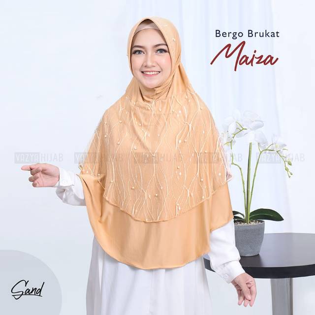 Hijab Bergo Brukat Maiza