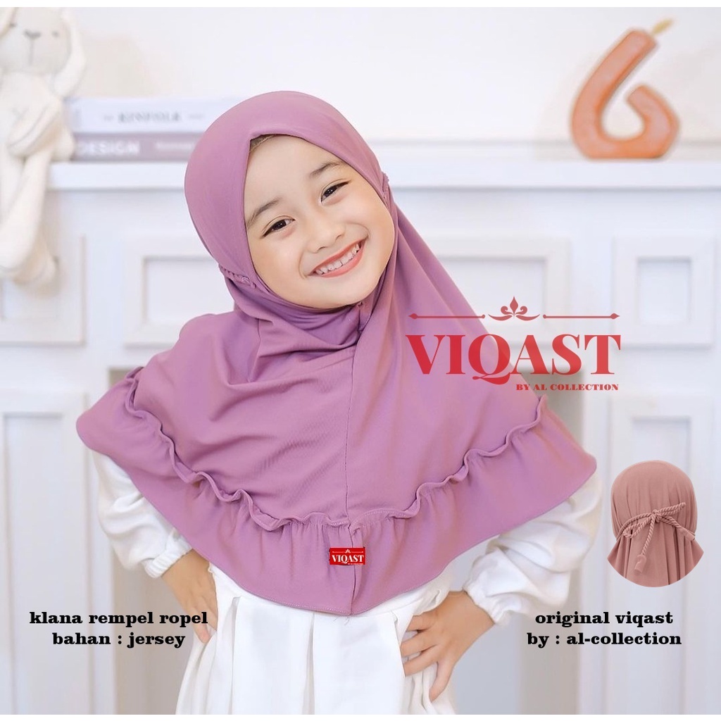 JILBAB ANAK KLANA REMPEL TALI KEPANG ROPEL PREMIUM ORI VIQAST 3THN SAMPAI 7THN kerudung anak jilbab anak perempuan krudung anak jilbab anak tali ulir kerudung anak perempuan jilbab anak ropel terlaris cod