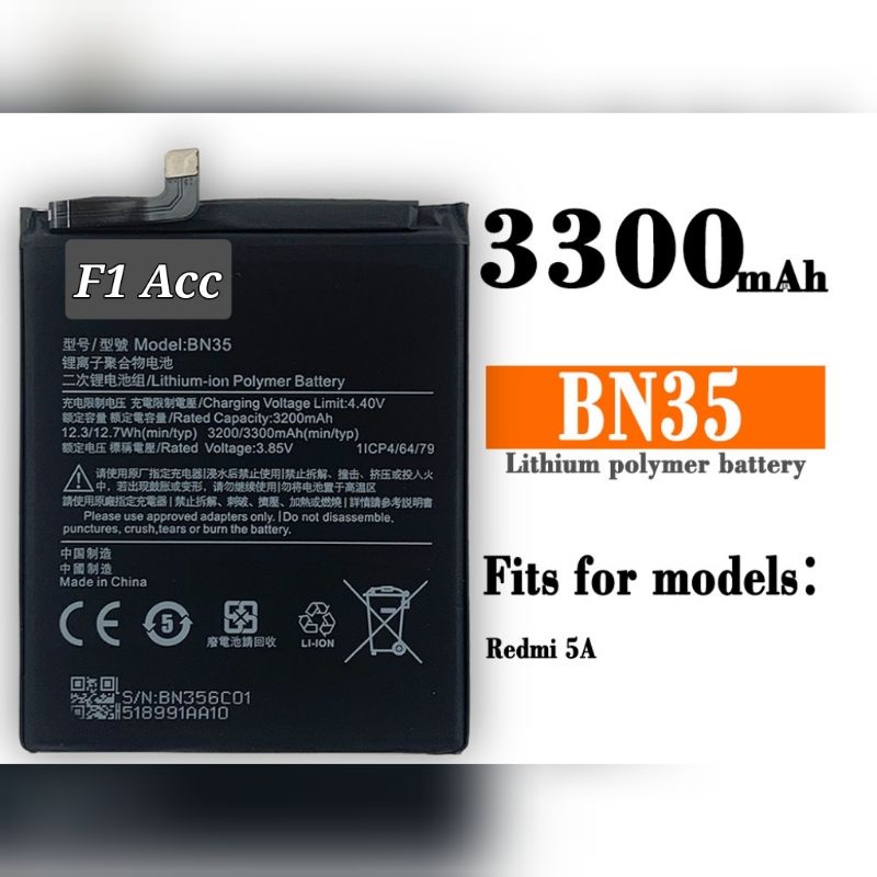 Baterai Xiaomi Redmi 5 BN35 ORIGINAL Baterai Xiaomi bn35 Redmi 5