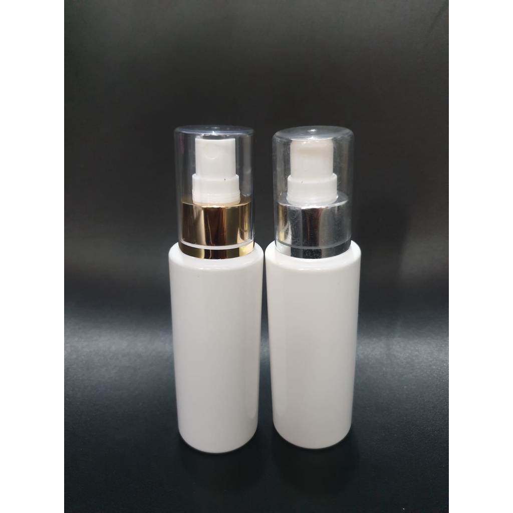 BOTOL RF 100ML PUTIH SPRAY GOLD SPRAY SILVER FULLCAP / BOTOL SPRAY GOLD 100ML RF PUTIH BOTOL KOSMETIK
