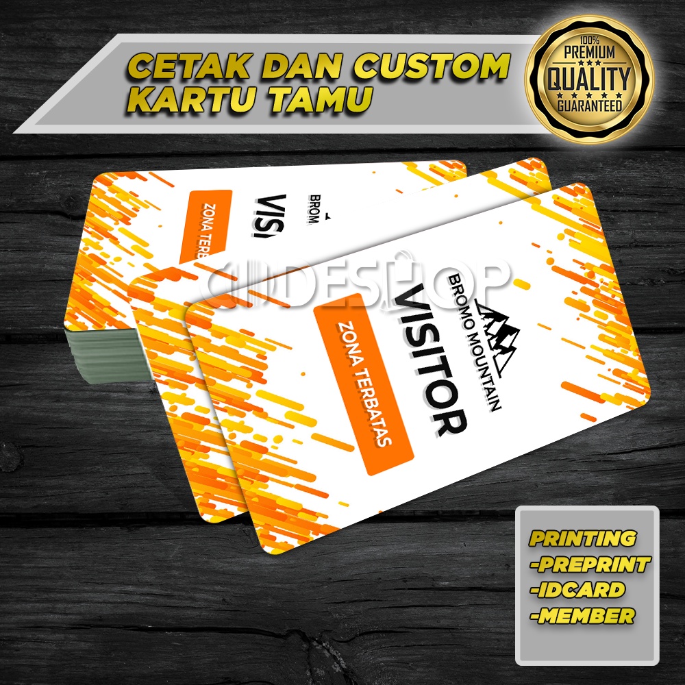 

Pre-Printed Card Custom Kartu Tamu PVC Premium