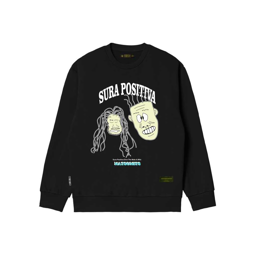 Sura Positiva - Sweater Crewneck (Mats &amp; Mits) Black