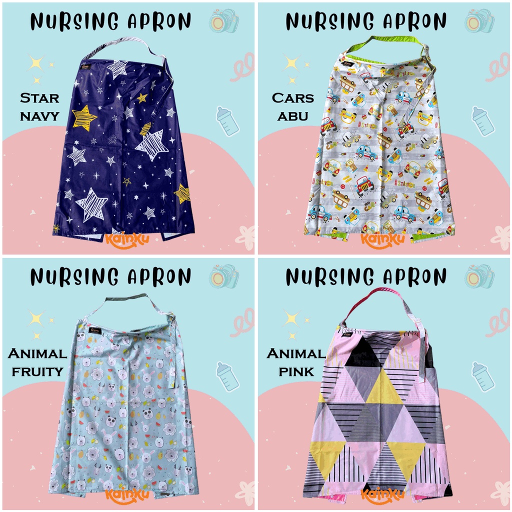 Apron Menyusui Nursing Cover Double Layer Katun Bolak Balik Kualitas No 1 Shopee