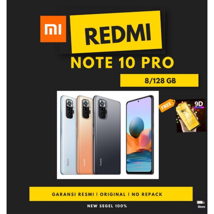 XIAOMI REDMI NOTE 10 PRO RAM 8 128 GB GARANSI RESMI