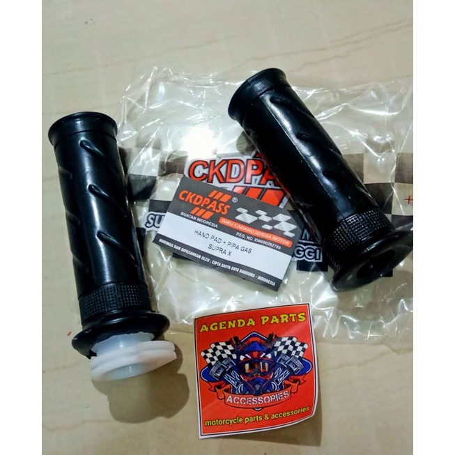 handgrip hanpad hanfat handle grip supra x 1set karet+pipa plastik slongsong gas