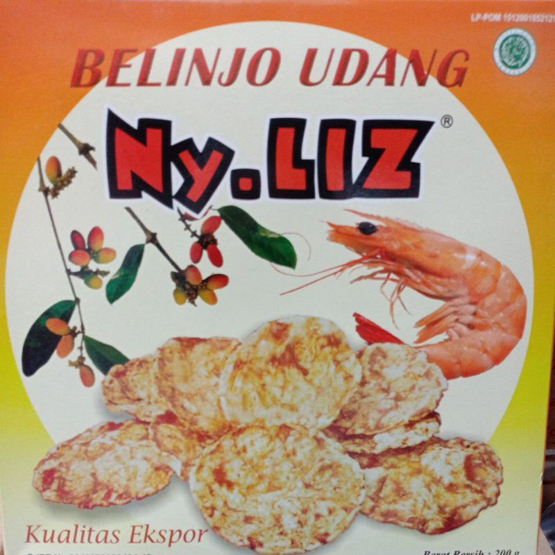 

Krupuk Belinjo Udang Ny.LIZ Manis 200gram