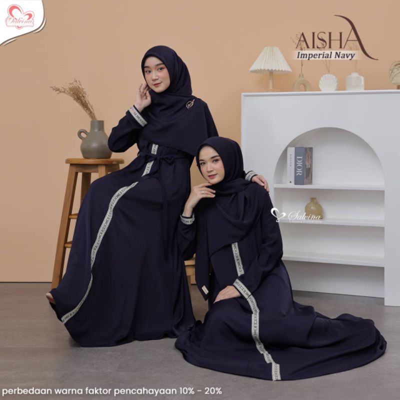 Aisha Abaya Imperial Navy XL by Salvina Hijab