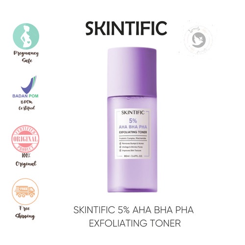 SKINTIFIC  5% AHA/BHA exfoliating toner