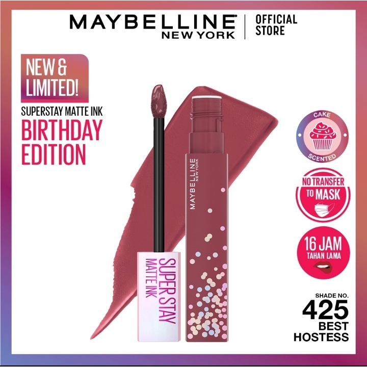 ORI 100% Maybelline Superstay Matte Ink Liquid Matte Lipstick Make Up Tahan Lama Hingga 24 Jam lipstik lipstick maybelin maybeline lipten maybeline my beline supertstay lipstik maybelline ori tahan lama lip matte maybelline original 220 Ambitios 385-425 Best Hostess