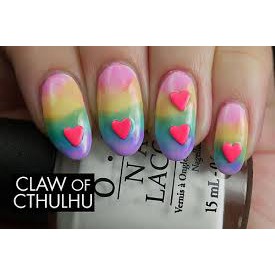 CLEARANCE SALE - Heart color metal nail art