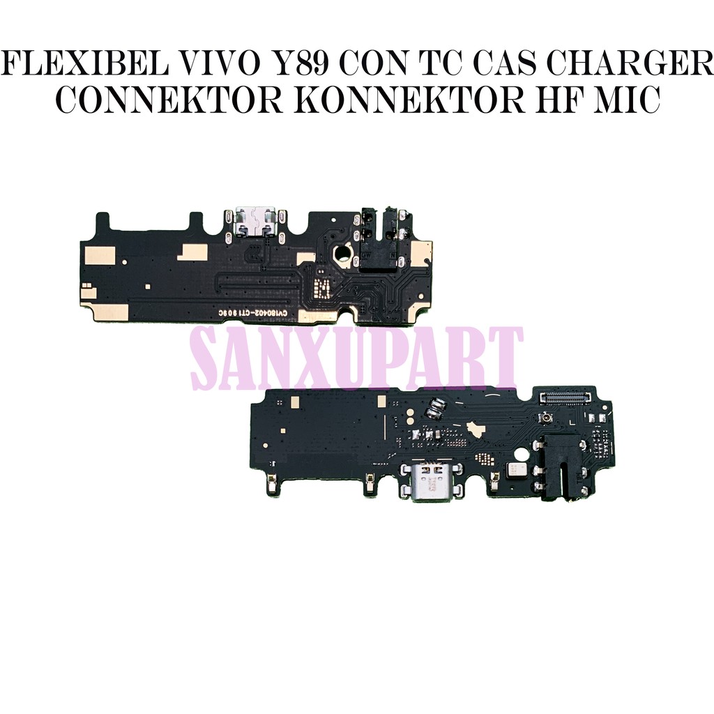 FLEXI FLEXIBLE KONEKTOR CHARGER CON CAS VIVO Y89 FLEXIBEL CON TC HF AUDIO JACK