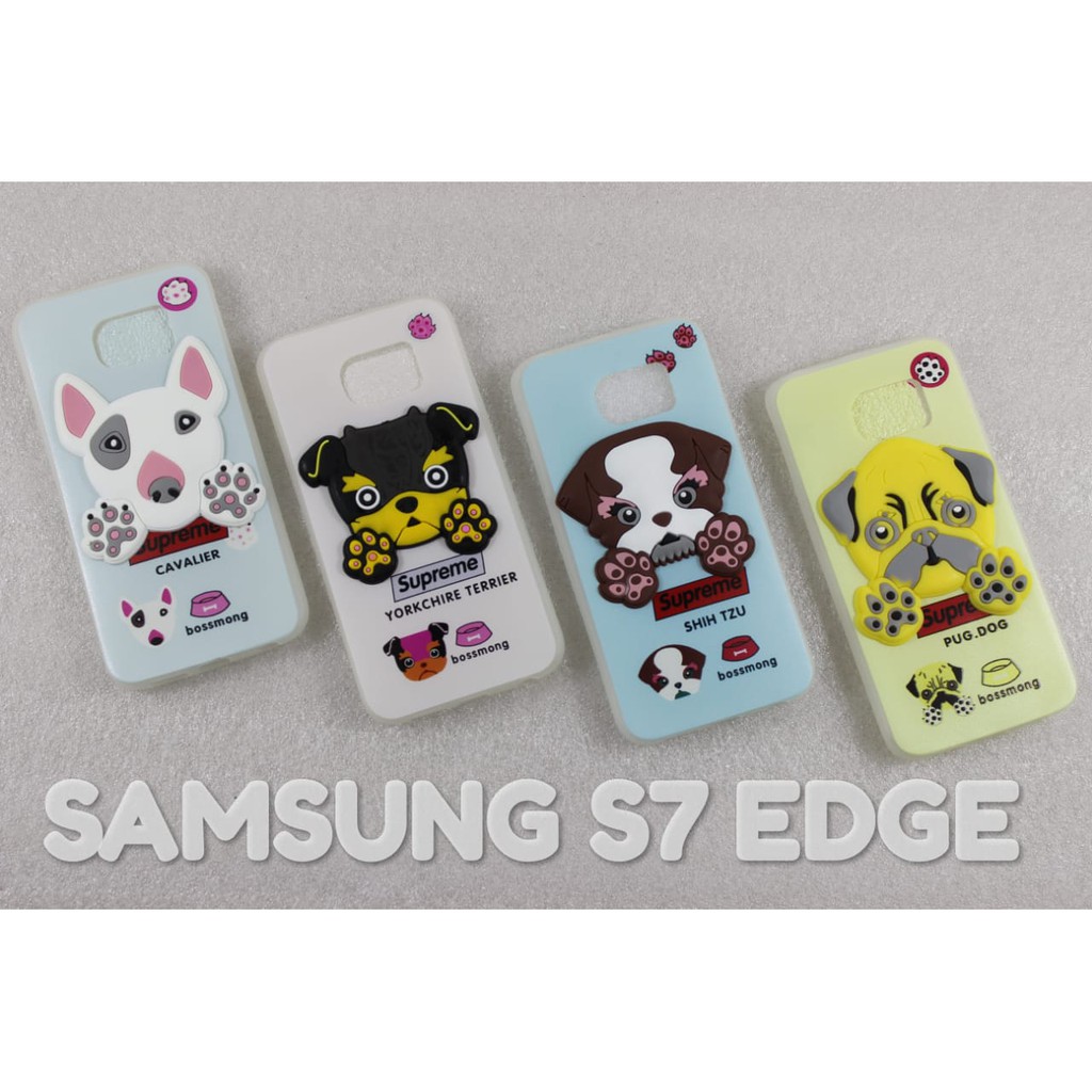 Soft Case Samsung Galaxy S7 Edge Gambar Timbul Case Dog Lucu