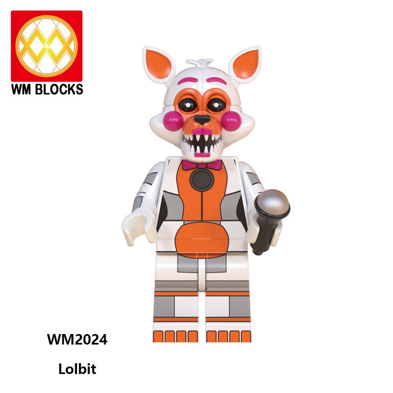 Mainan Puzzle Balok Bangunan Mini Figure Model Anime Five Nights At Freedy 's Bahan ABS Untuk Hadiah