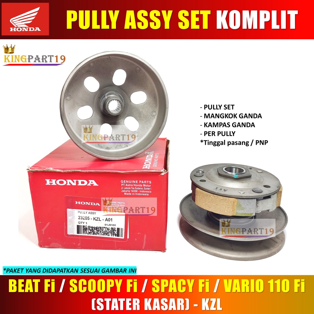 PULLEY PULLY ASSY SET BEAT FI SCOOPY FI VARIO 110 FI STATER KASAR KZL