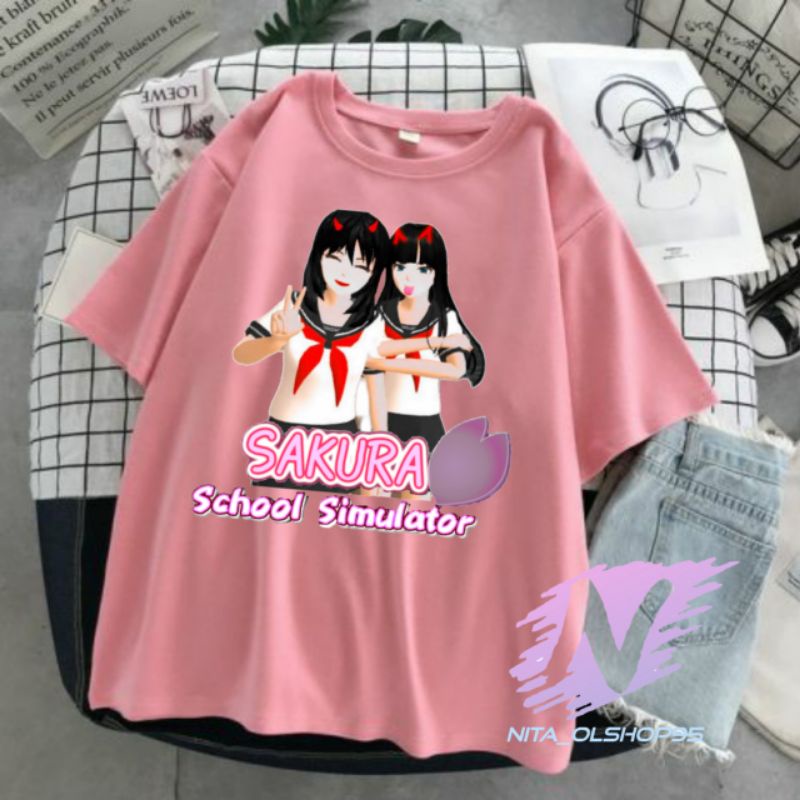 kaos sakura school simulator baju anak karakter sakura school