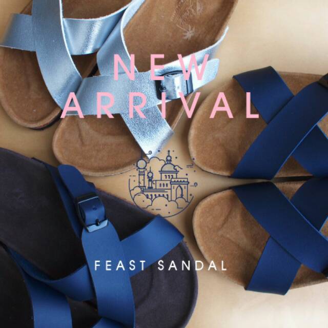 Sendal Wanita Anssy - Feast Navy