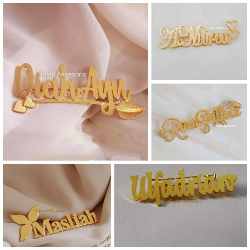 Bros Nama Custom Bros Nama Lapis Emas