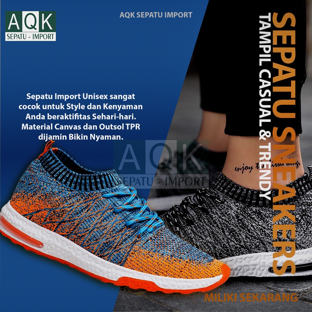 SEPATU SNEAKERS PRIA WANITA SPORTS IMPORT RUNNING JOGING ORIGINAL 100%