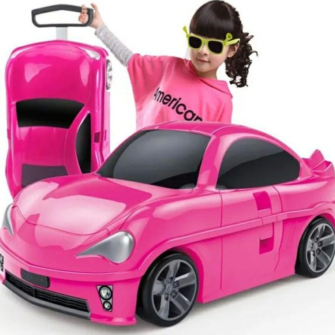 Tas Koper Anak Cowok Laki Mobil Lamborghini Remot Sekolah Travel Troli