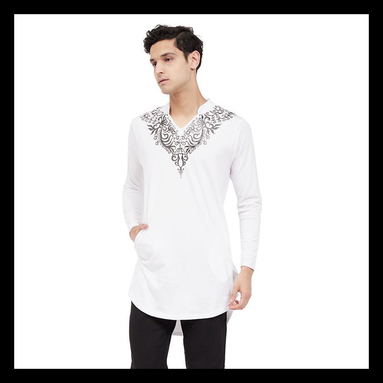 BARU VM BAJU KOKO JUMBO PUTIH PANJANG GAMIS KOKO KAOS KOKO COWOK PALING MURAH ALJ