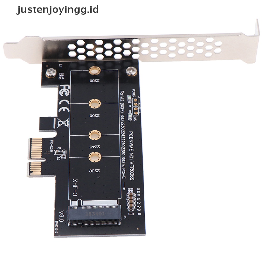 // justenjoyingg.id // PCIE to M2 Adapter PCI Express 3.0 x1 to NVME SSD Adapter Support 2230 2242 2260 ~