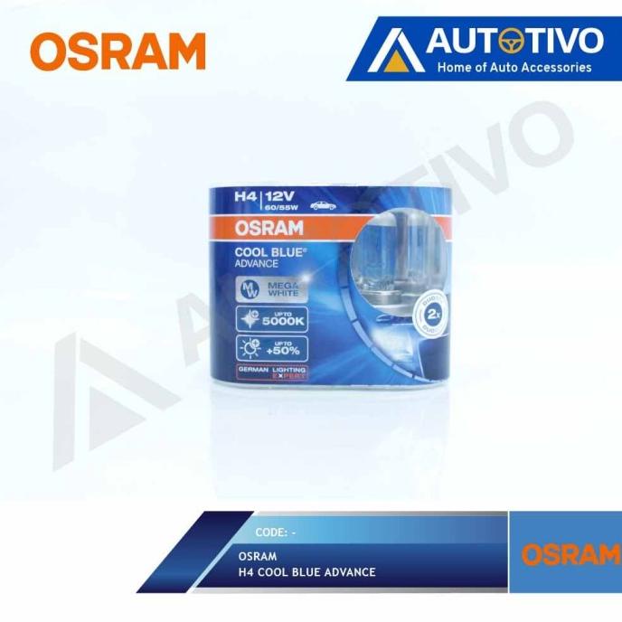 Toyota Avanza/Xenia Osram Lampu Depan (Head Lamp) Hyper Cool Blue H4 AUTOT11 Kualitas Baik