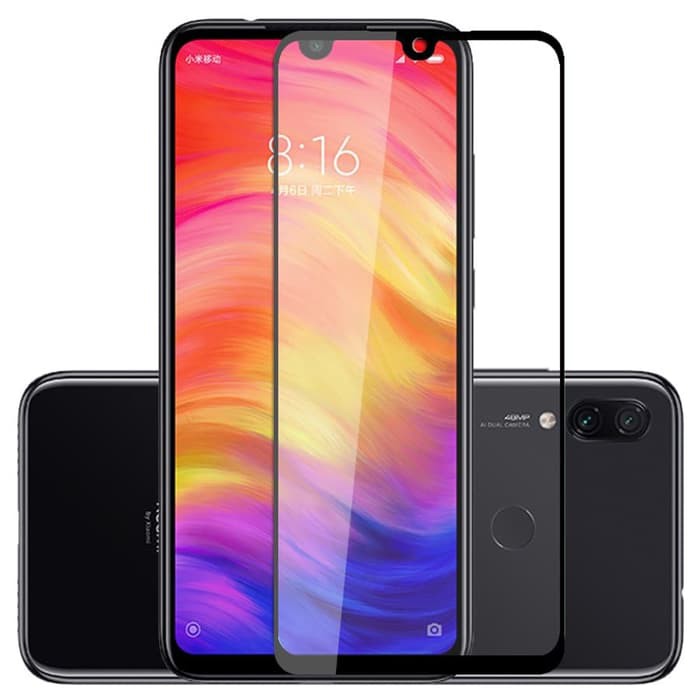 Xiaomi Redmi Note 7 Tempered Glass 6D Full Cover Full Lem