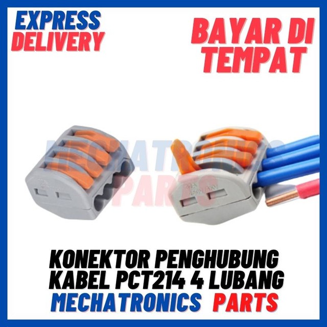 [MTR-9041] KONEKTOR TERMINAL BLOCK PENGHUBUNG KABEL PCT214 4 LUBANG