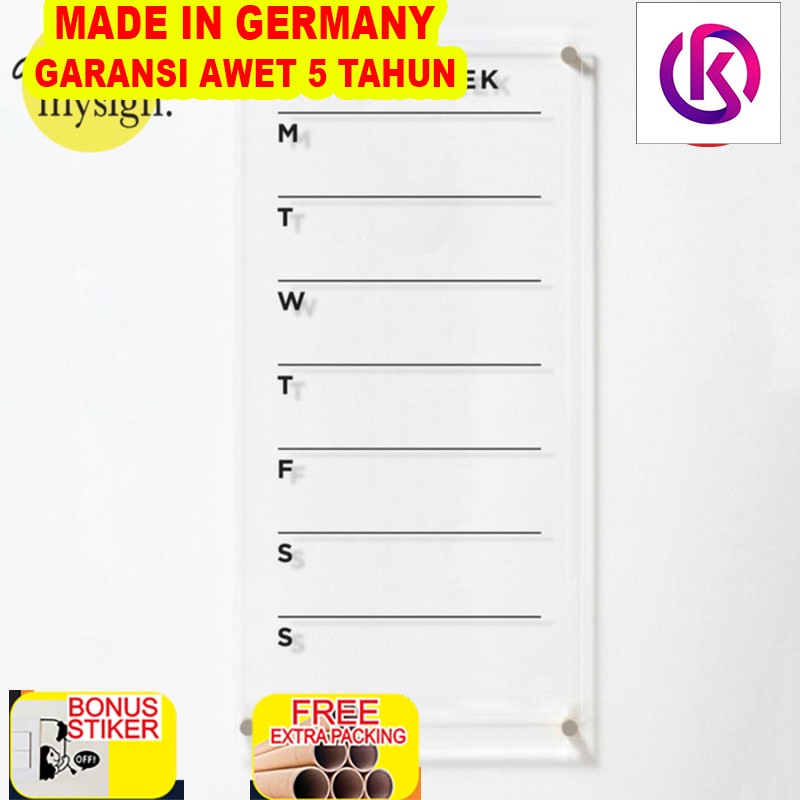 

Grosir Acrylic Planner | Planner Akrilik Gift | Papan Jadwal Akrilik - 40x60