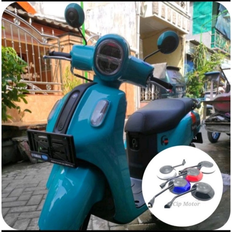 Spion Retro bulat Motor Yamaha Fazzio Fino Xride W175 Scorpio