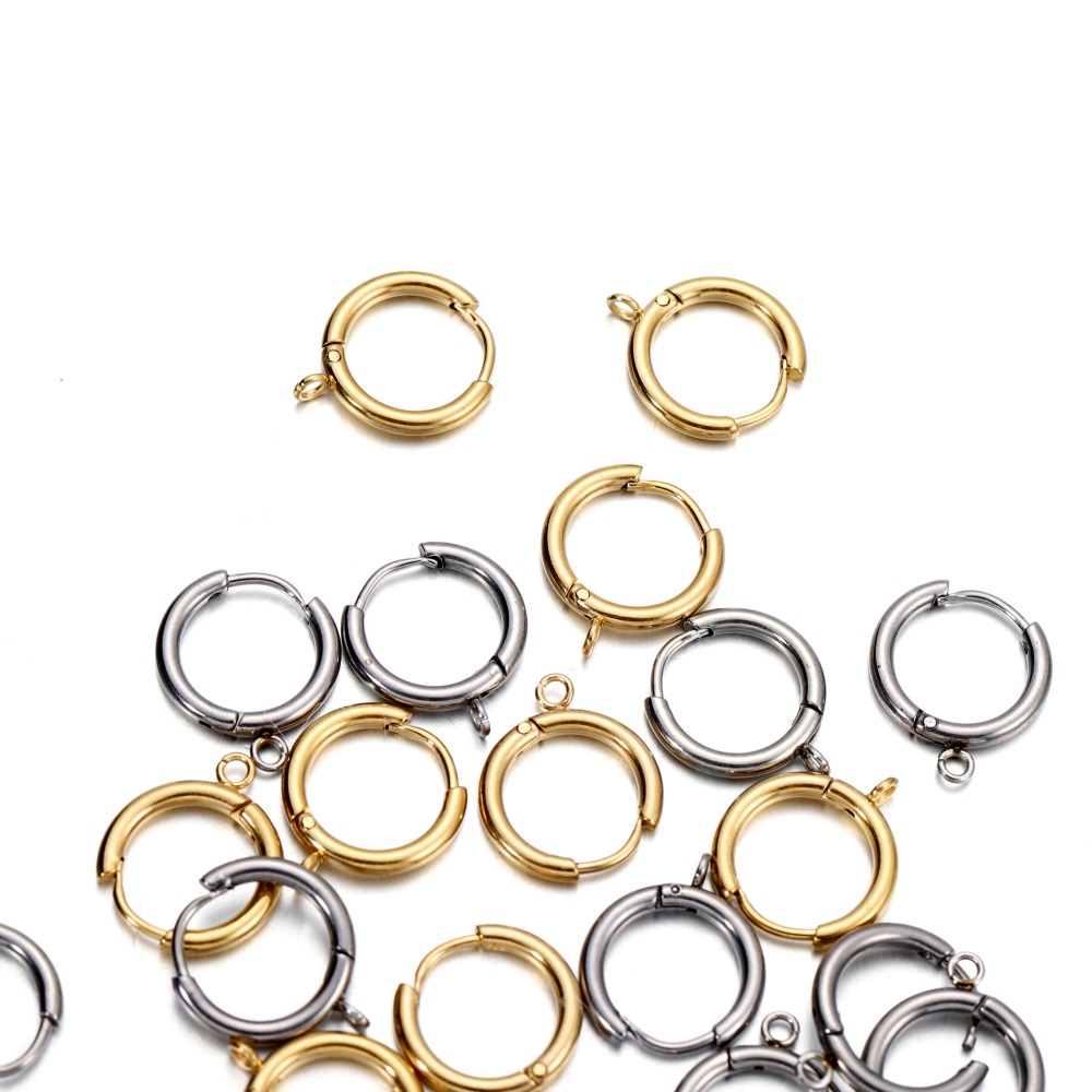 10pcs Anting Bahan Stainless Steel