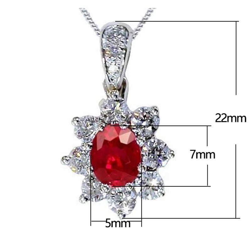 Fancyqube Kalung Liontin Cubic Zirconia Untuk Wanita