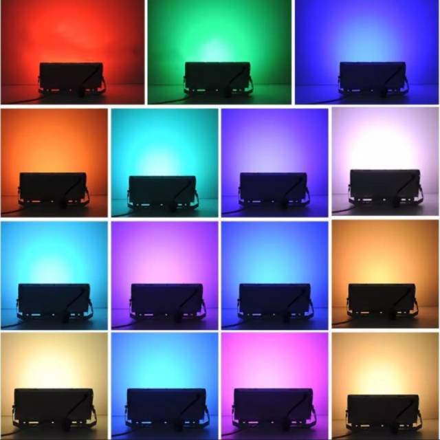 Lampu LED sorot RGB 50w 50 watt model tipis Warna warni taman panggung pelaminan hias 220V Hiasan