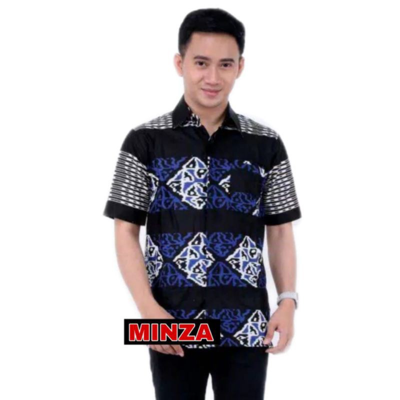 HRB026 Kenongo Hem Kemeja Batik Pria Katun Primis Premium Halus M L XL XXL