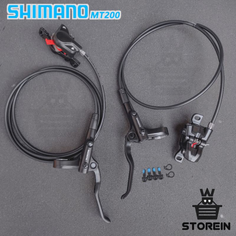 Rem Cakram Sepeda Hidrolik Shimano MT200 Hydraulic Disc Brake / Brake set hidrolis Shimano MT200 ORI